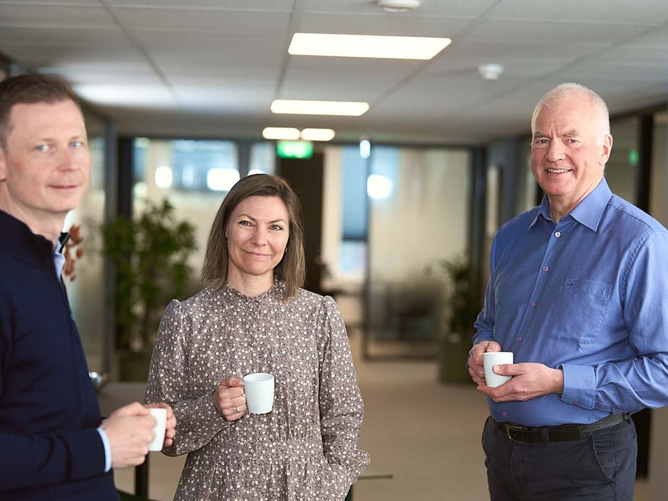 3 ansatte på kontoret i Oslo