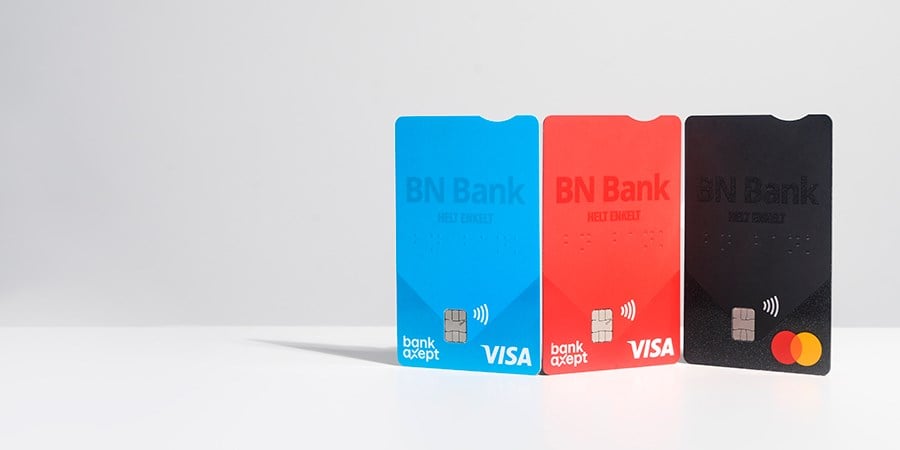 Barnekort, bankkort og kredittkort fra BN Bank
