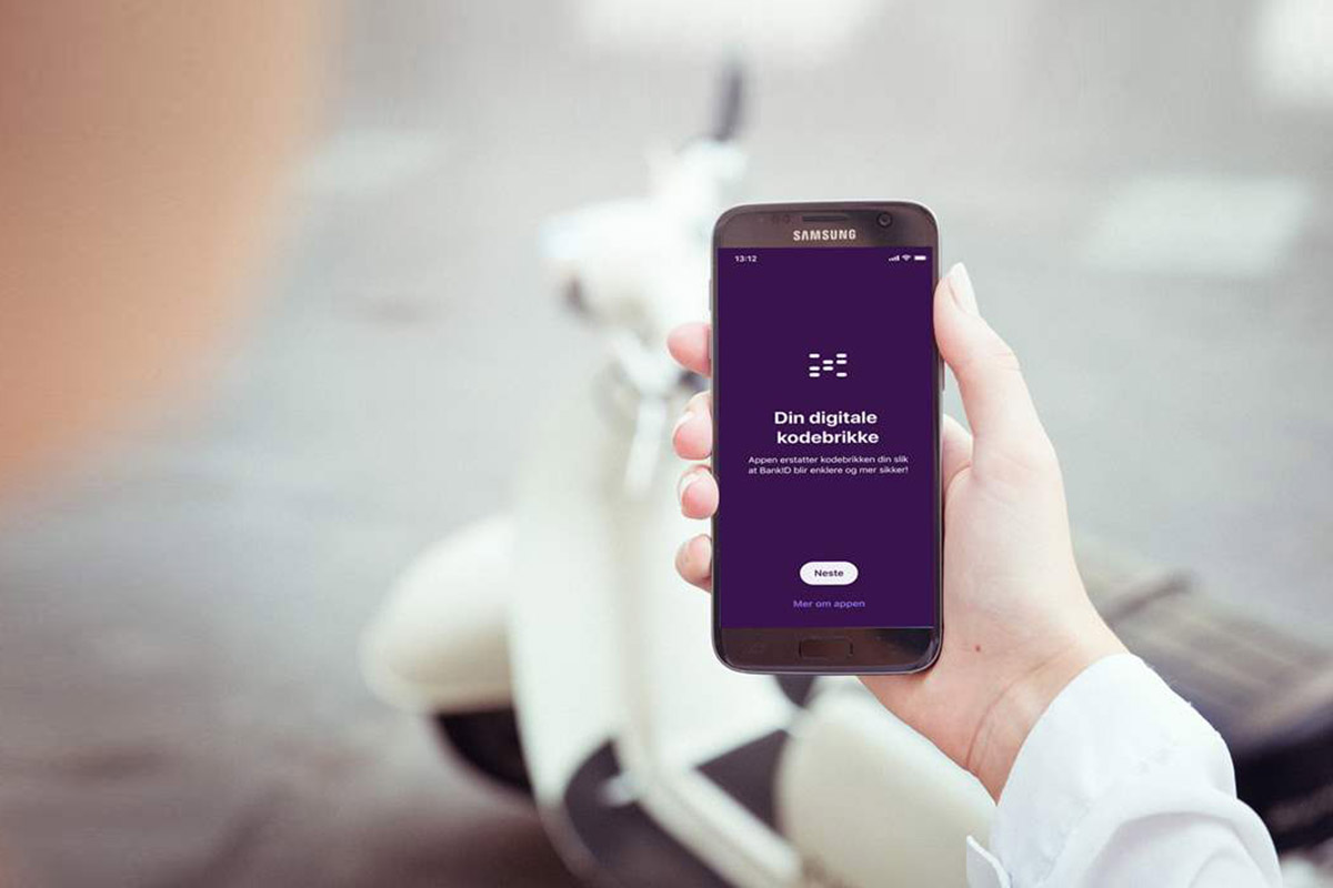 mobil med bankid-appen - illustrasjon for kodebrikke