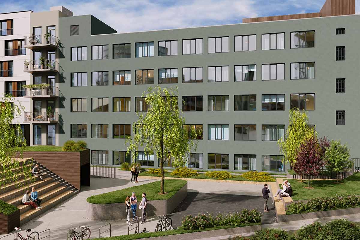 Illustrasjonsbilde av fasade fra Campus Living i Sinsenveien, til illustrasjon for artikkel om Campus Living