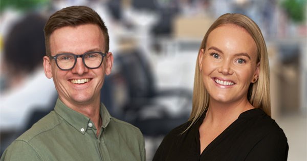 Mathias Andsem og Emilie Opsal Ringseth i BN Bank